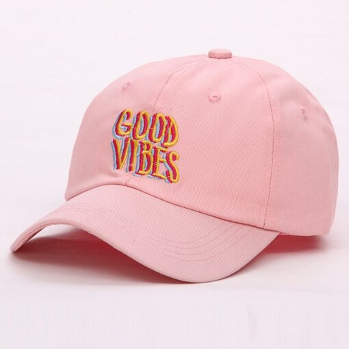 Good Vibes Dad Cap Pink