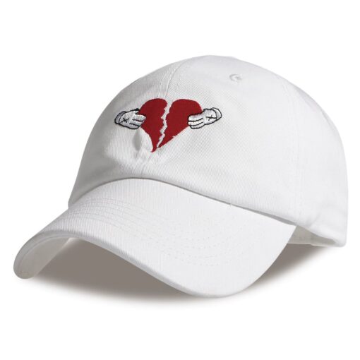 Heart Dad Cap white