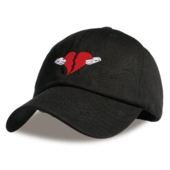 Heart Dad Hat Black