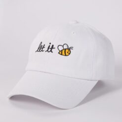 Let It Bee Dad Hat white 1