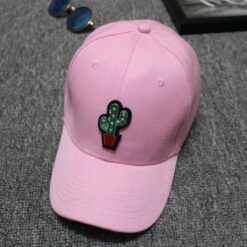 Cactus Dad Hat Pink 1