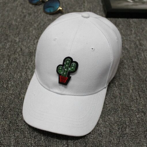 Cactus Dad Hat White