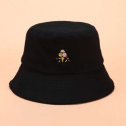 Ice Cream Bucket Hat Black