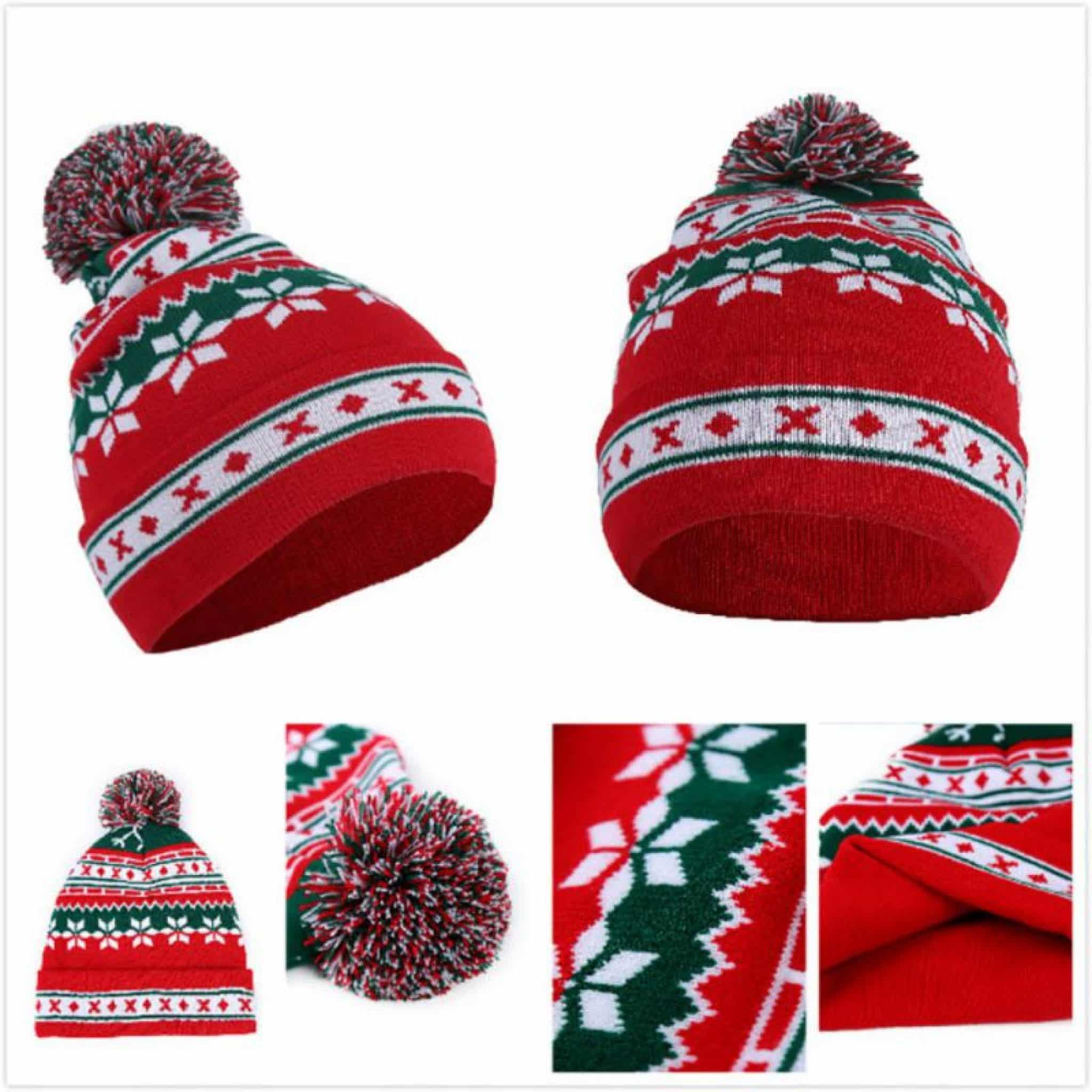 knitted christmas beanie