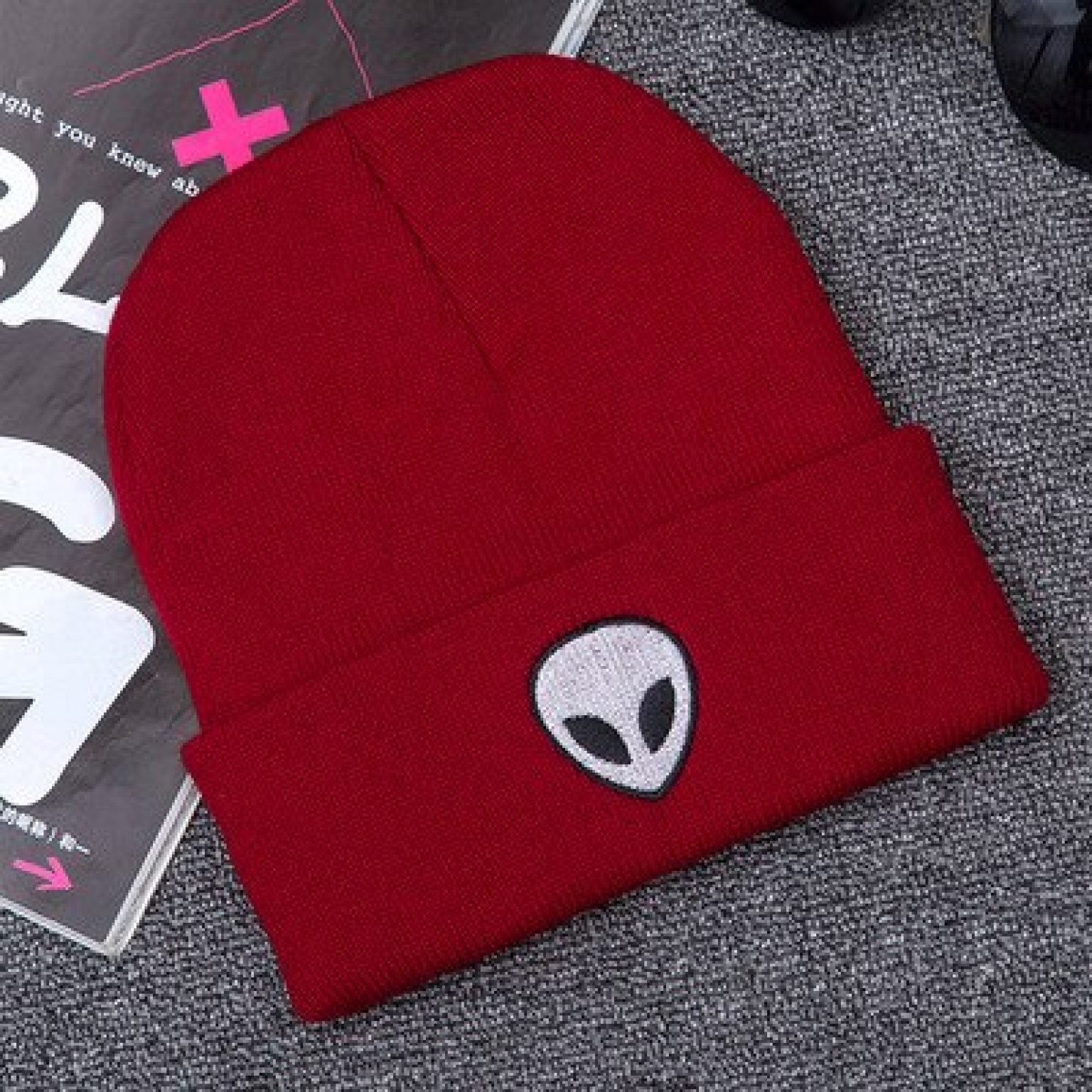 Alien Winter Hat Red