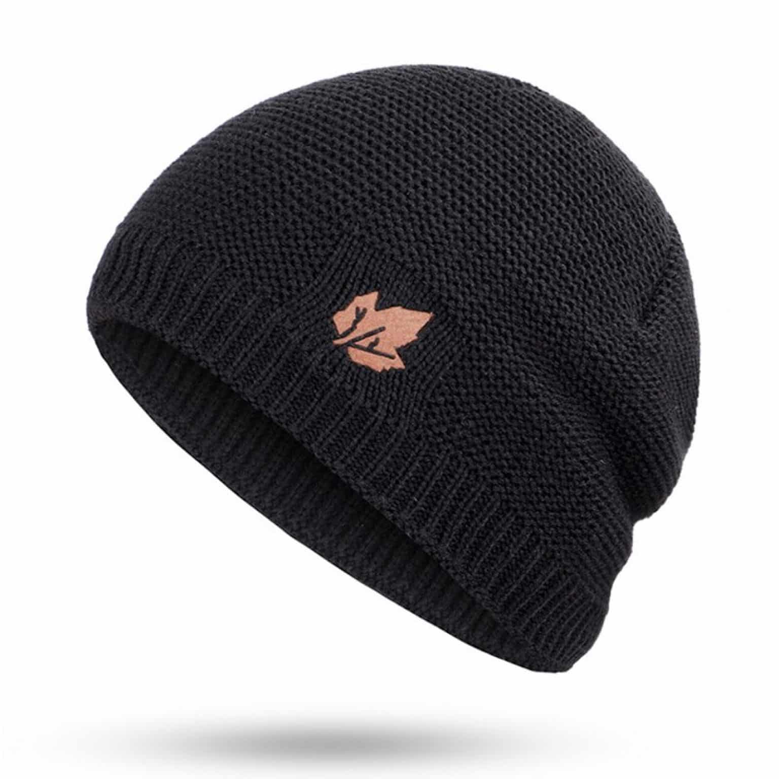 Mapple Leaf Beanie Black