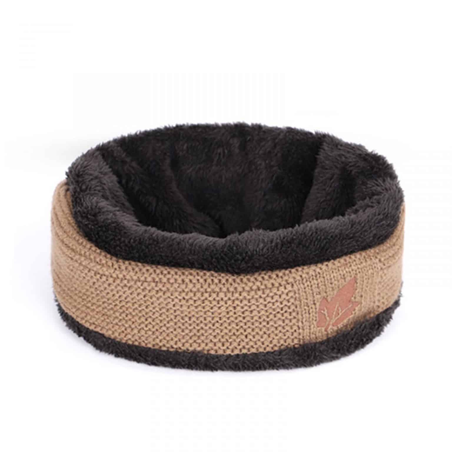 Mapple Leaf Neck Warmer Beige