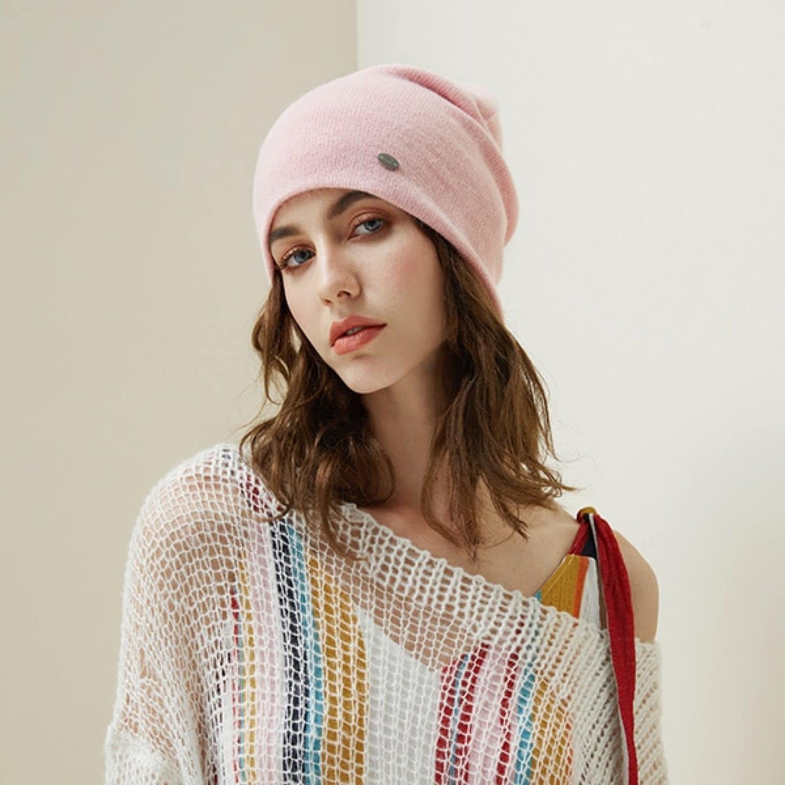 Winter Hat For Women Light Pink