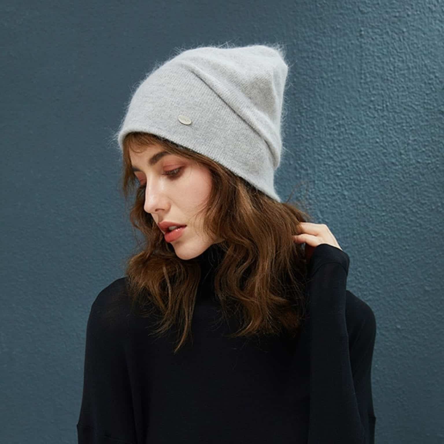Winter Hat For Women Light Gray