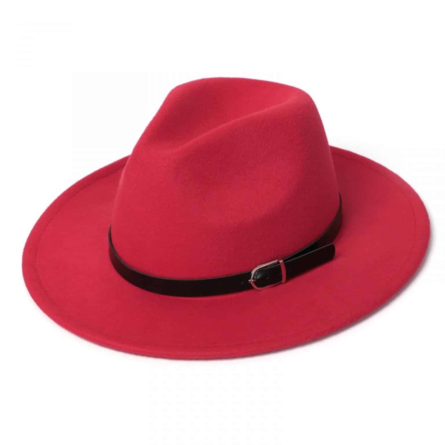 Trilby Hat Red