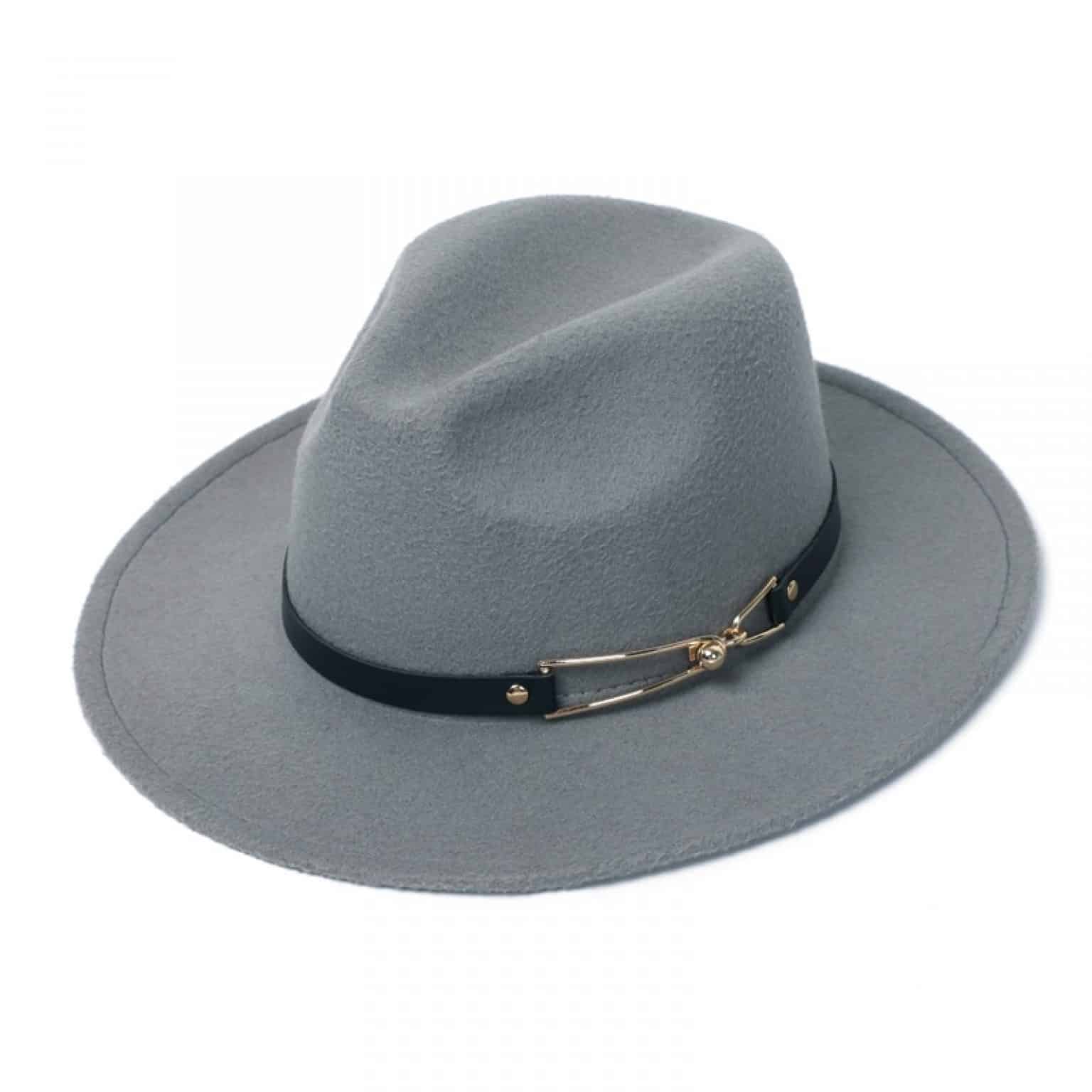 Wool Felt Hat Wine Gray