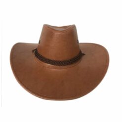 Leather Cowboy Hat Khaki