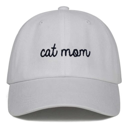 Cat Mom Hat White