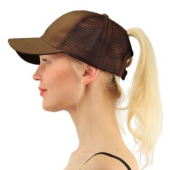 Ponytail hat for women