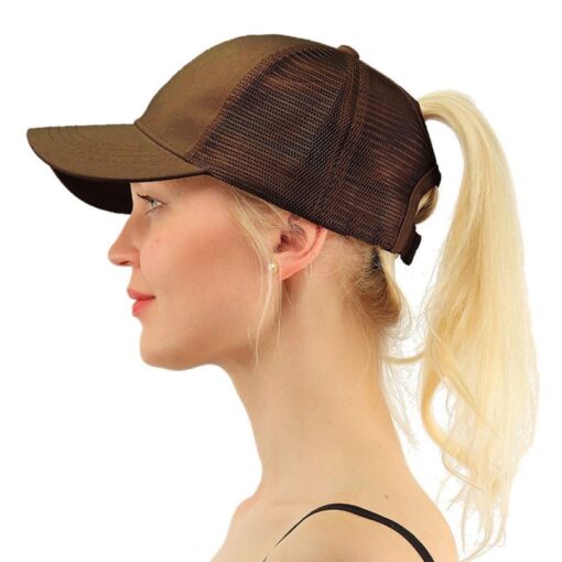 Ponytail hat for women