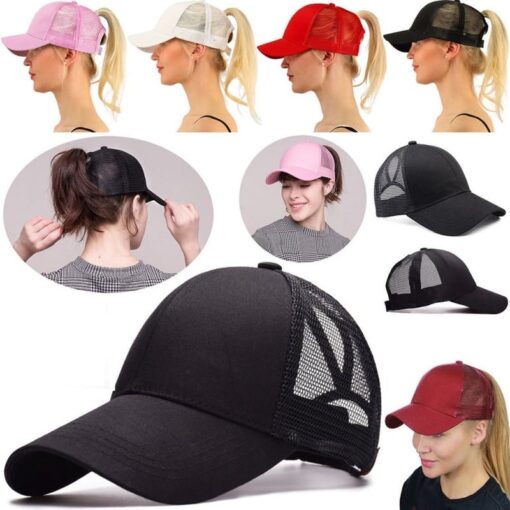 Ponytail hat for women