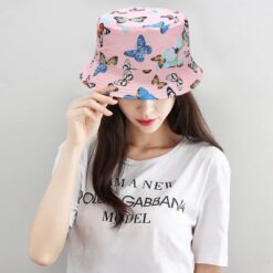 Colorful butterfly bucket hat