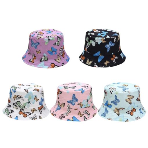 Colorful butterfly bucket hat