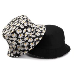Daisy Reversible Bucket Hat Black